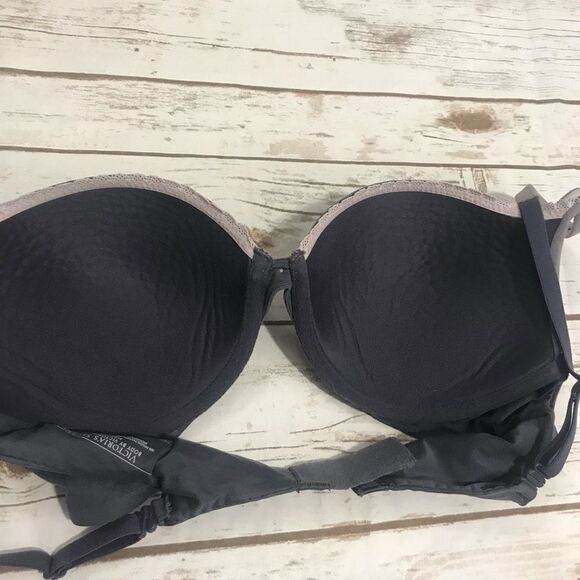 Victorias Secret Body by Victoria Bra Push Up Gray 34D - Picture 6 of 10